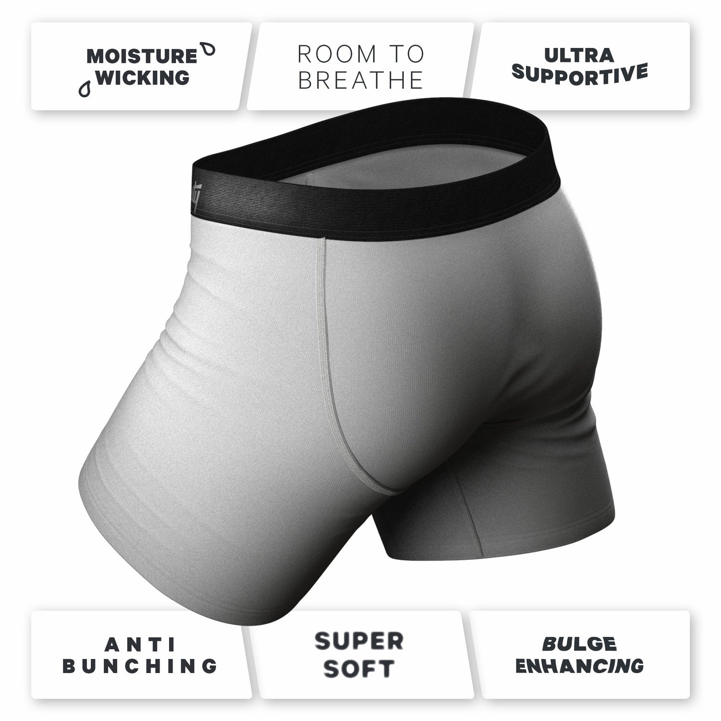 Shinesty Black Blue Grey Ball Hammock® Boxer Brief 3 Pack - The Solid Dude