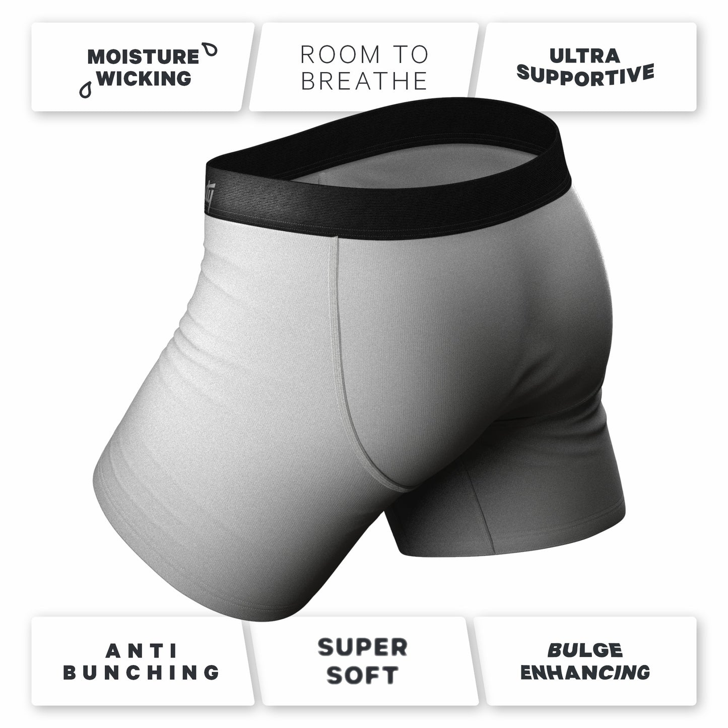 Shinesty Ball Hammock® Boxer Brief 3 Pack - Grey