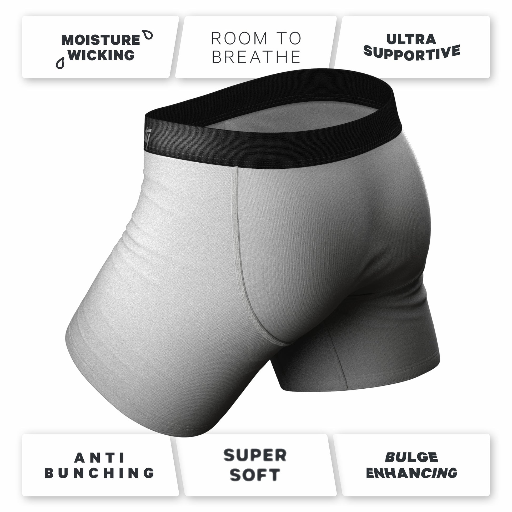 Shinesty Ball Hammock® Boxer Brief 3 Pack - Grey