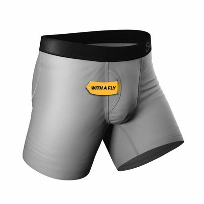 Shinesty Grey Ball Hammock® Pouch Underwear With Fly 3 Pack - The Christian Grey