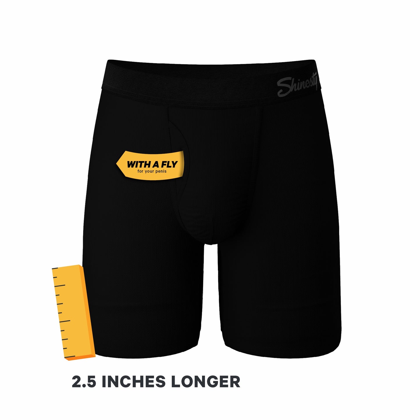 Shinesty Black Long Leg Ball Hammock® Pouch Underwear Pack - The Ash and Ember