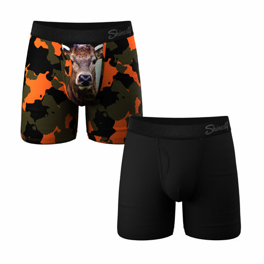 Shinesty Ball Hammock® Pouch Underwear With Fly 2 Pack - The Name is Buck