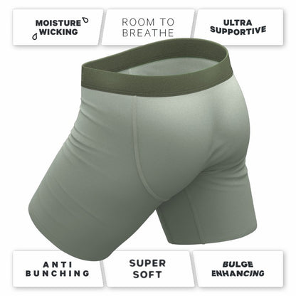 Shinesty Long Leg Ball Hammock® Pouch Underwear With Fly 5 Pack - Olive