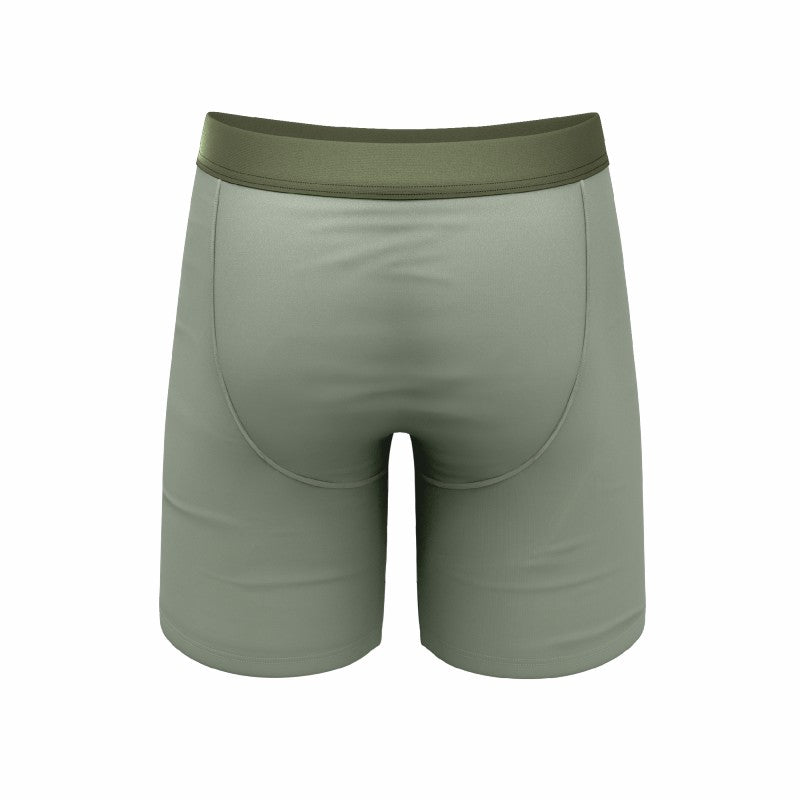 Shinesty Long Leg Ball Hammock® Pouch Underwear With Fly 5 Pack - Olive
