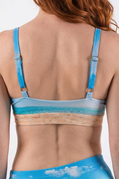 Shinesty Supportive Wireless Plunge Bralette - Palm Tree