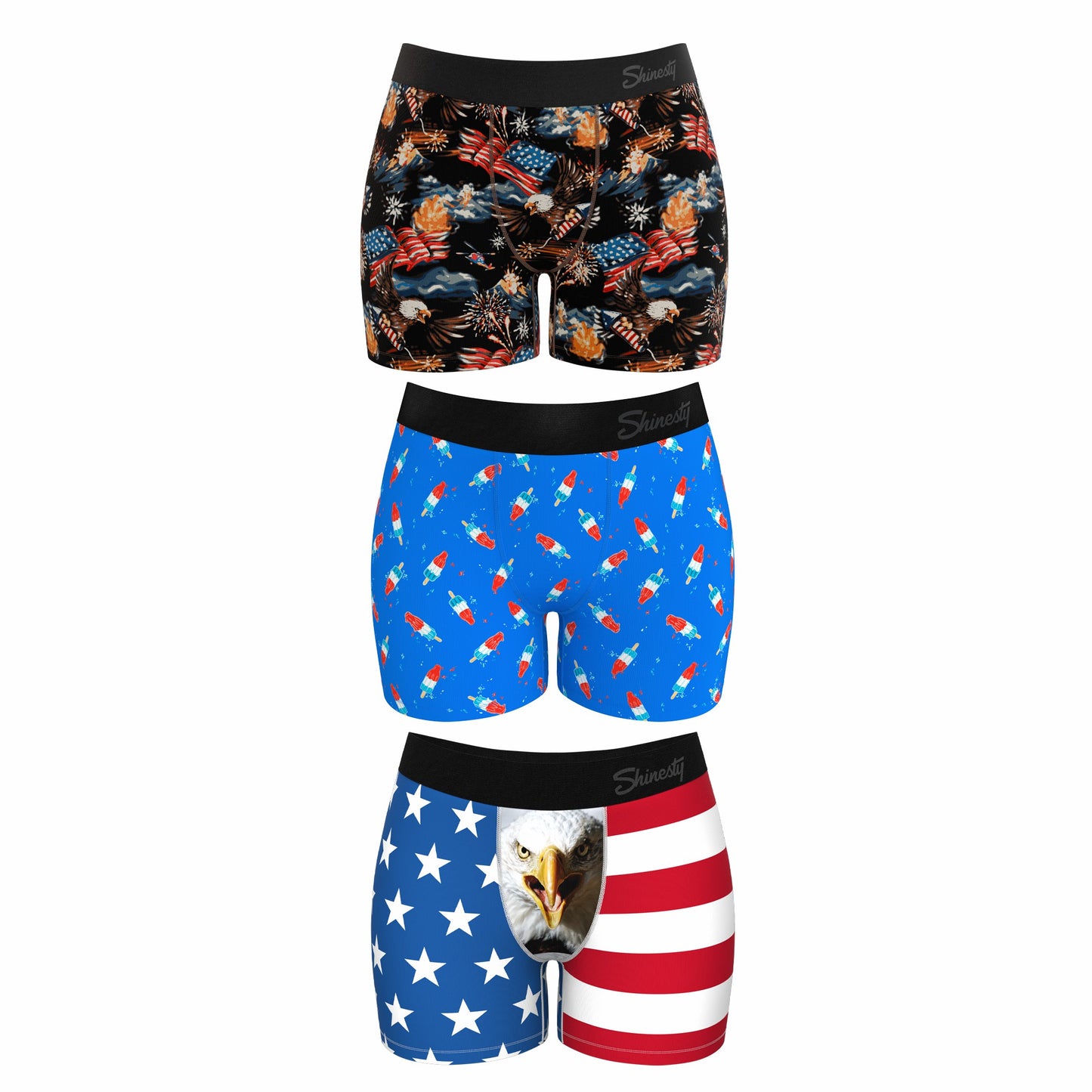 Shinesty WoBoxers Underwear 3 Pack - The Independance Bundle
