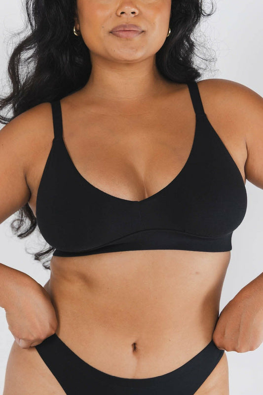 Shinesty Wireless Plunge Bralette 3 Pack - Black
