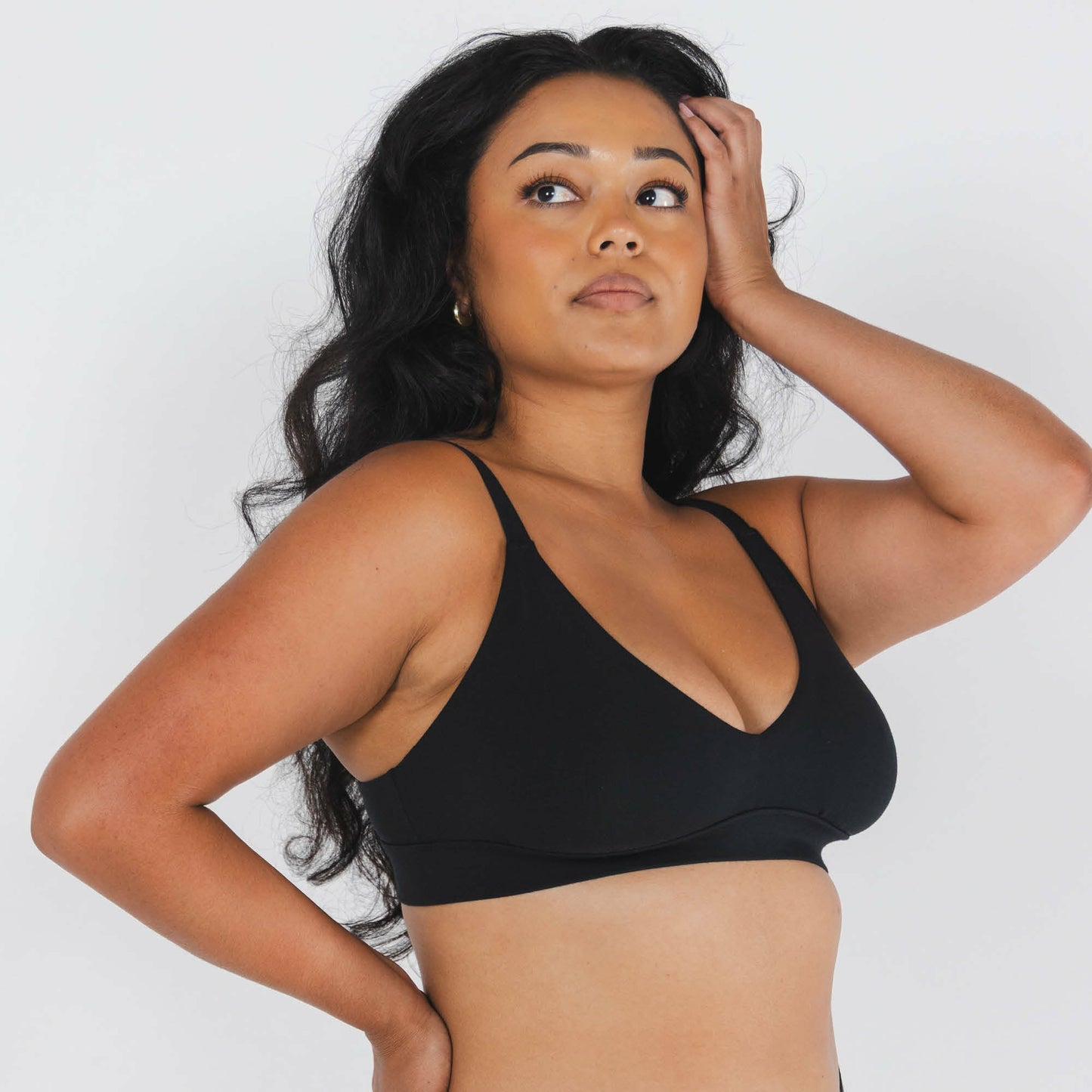 Shinesty Wireless Plunge Bralette 3 Pack - Black