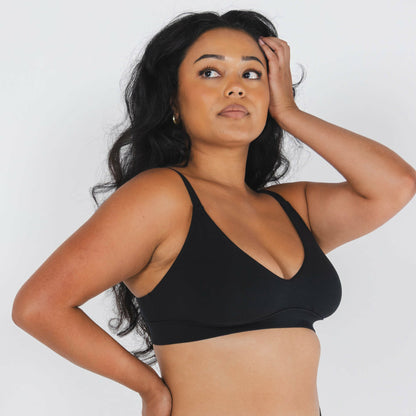 Shinesty Wireless Plunge Bralette 3 Pack - Black