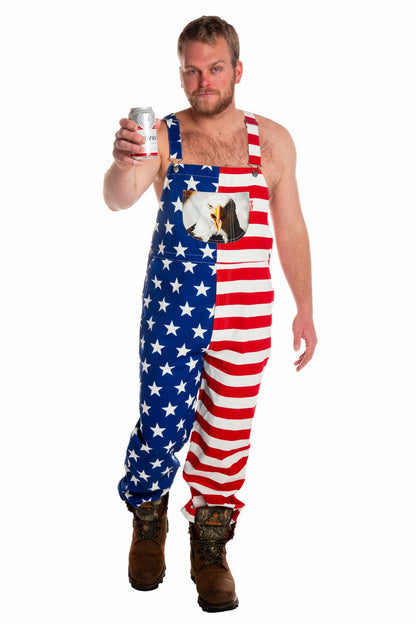 Shinesty Men's Bib Overalls - Men's Eagle Stars Stripes