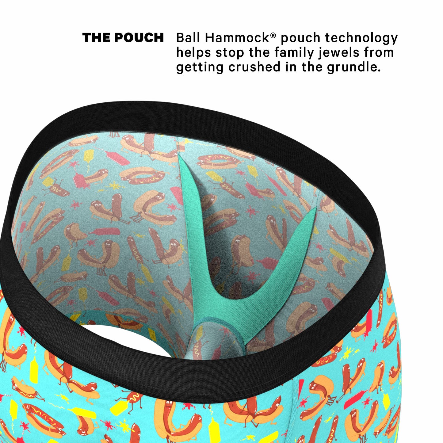 Shinesty Hot Dogs Ball Hammock® Pouch Underwear - The Use A Condiment