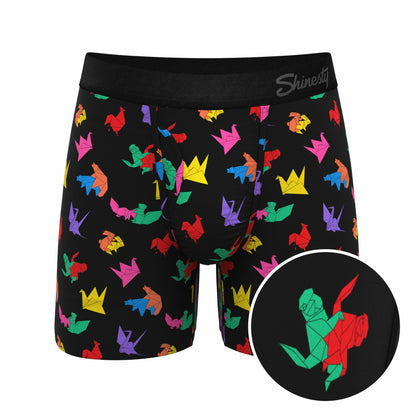 Shinesty Ball Hammock® Pouch Underwear With Fly - Origami