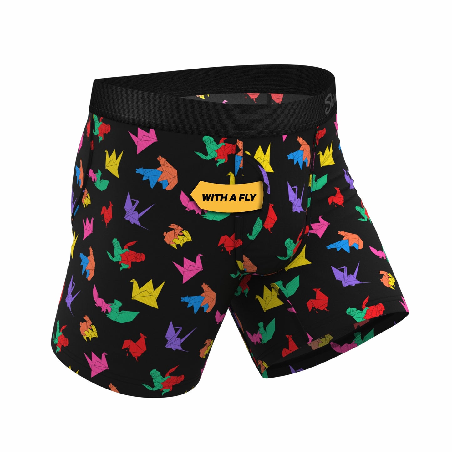 Shinesty Ball Hammock® Pouch Underwear With Fly - Origami