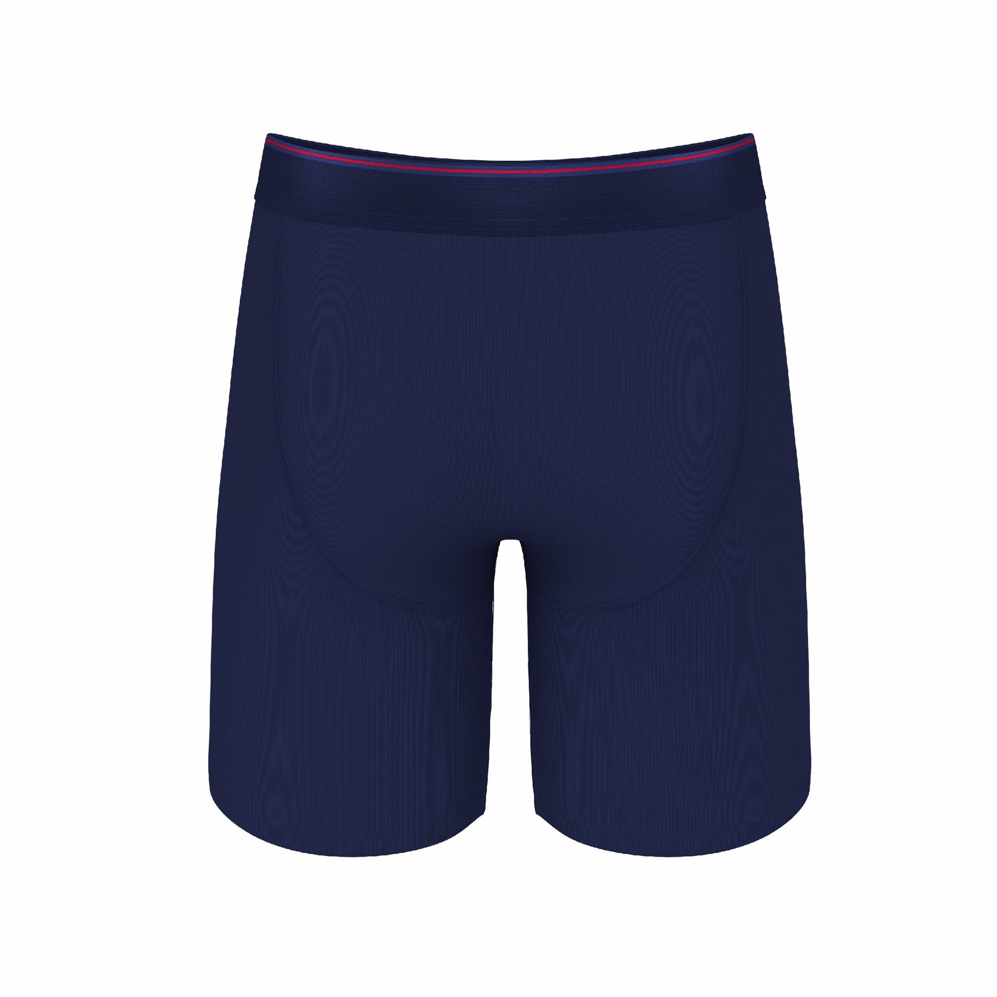 Shinesty Long Leg Ball Hammock® Pouch Boxers With Fly - Red Tip Navy