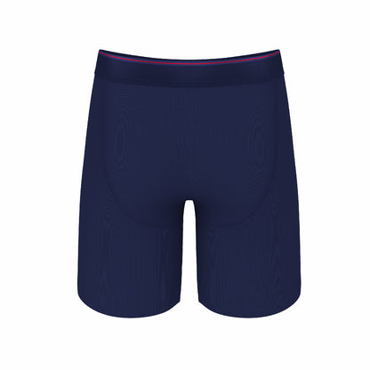 Shinesty Long Leg Ball Hammock® Pouch Boxers With Fly - Red Tip Navy