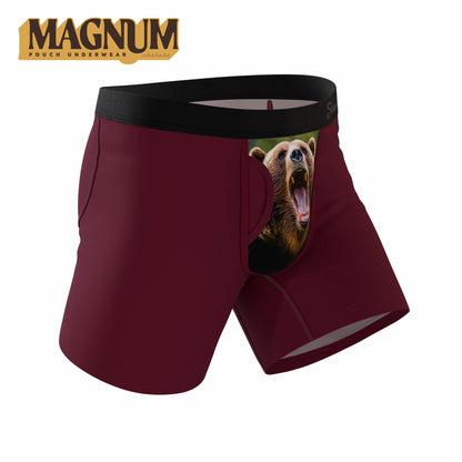 Shinesty Ball Hammock® Magnum Big Pouch Underwear - Grizzly Bear