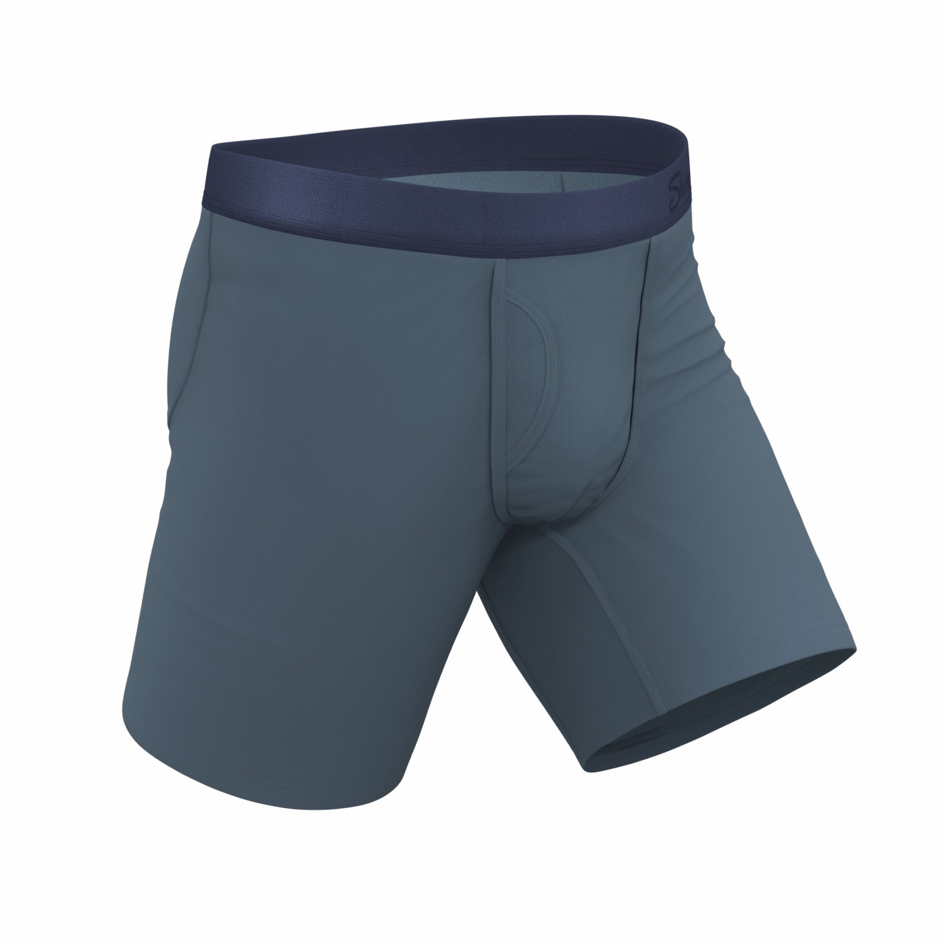 Shinesty Long Leg Ball Hammock® Pouch Boxers With Fly - Tonal Teal