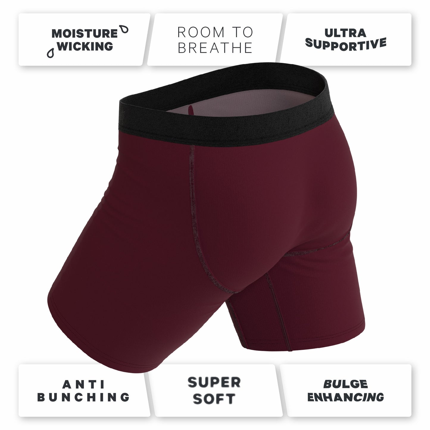 Shinesty Long Leg Ball Hammock® Pouch Boxers With Fly - Grizzly Bear