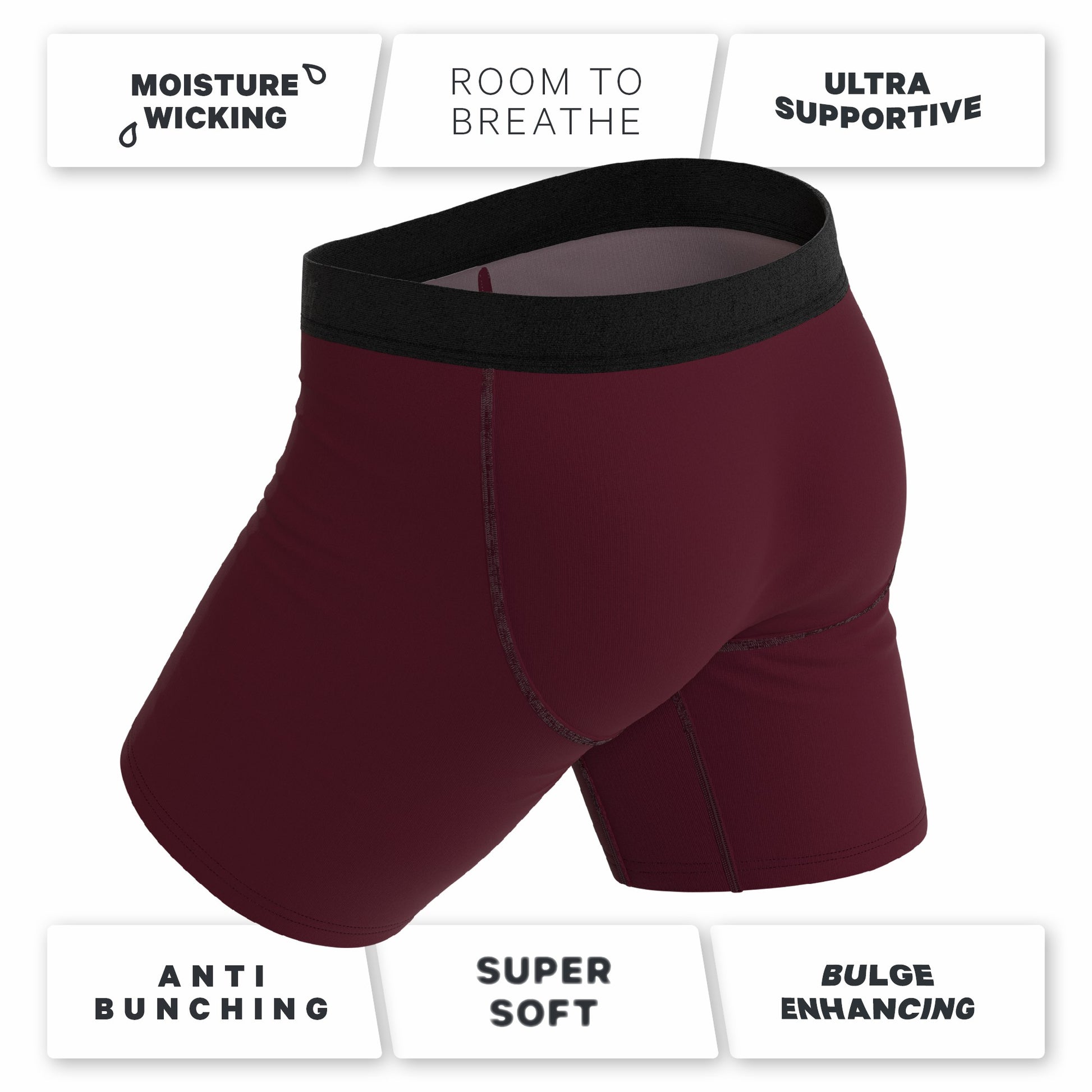Shinesty Long Leg Ball Hammock® Pouch Boxers With Fly - Grizzly Bear