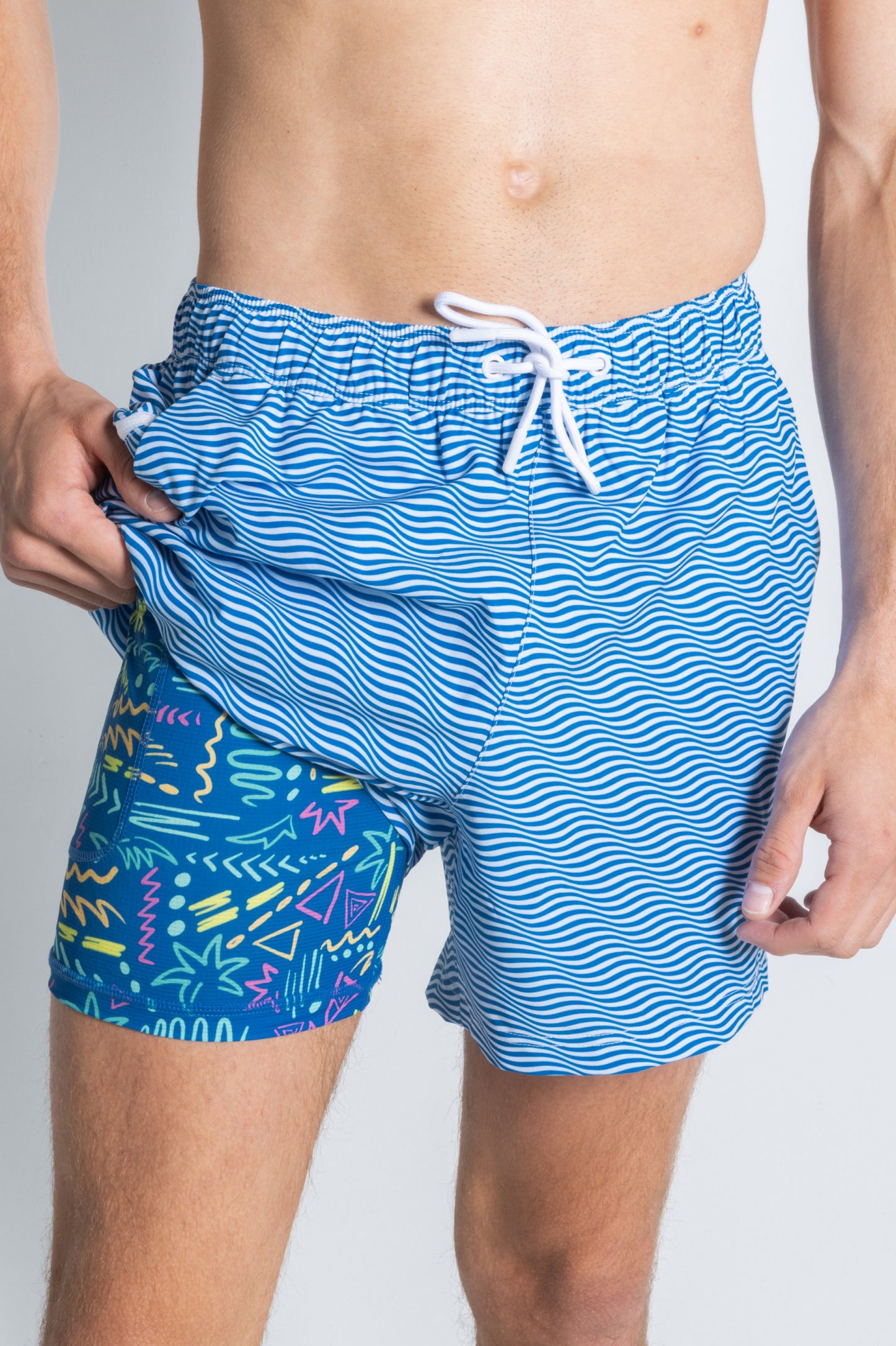 Shinesty Ball Hammock® 5" Swim Trunks - Wavy Tropical