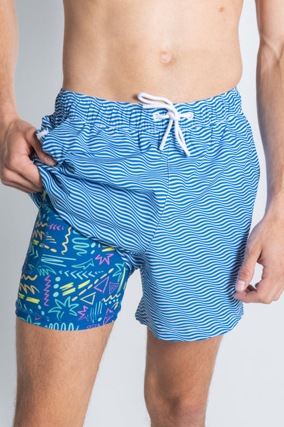 Shinesty Ball Hammock® 5" Swim Trunks - Wavy Tropical