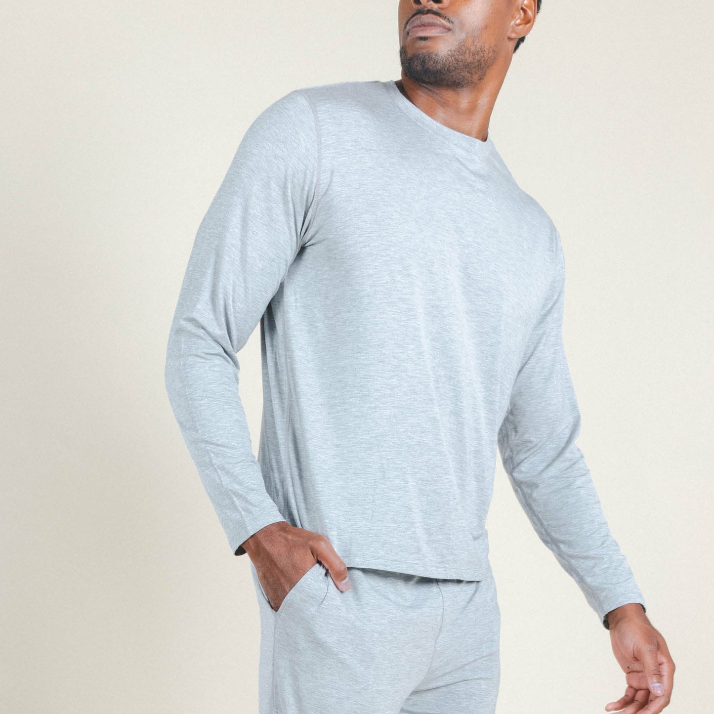 Shinesty Long Sleeve Sleep Shirt - Heather Grey