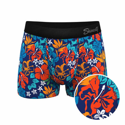 Shinesty Men's Ball Hammock® Pouch Trunk Underwear - Naughty Tropical