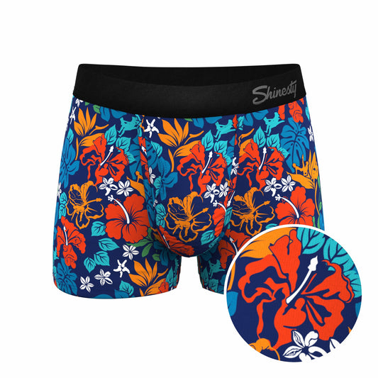 Shinesty Men's Ball Hammock® Pouch Trunk Underwear - Naughty Tropical