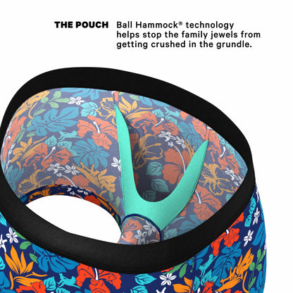 Shinesty Men's Ball Hammock® Pouch Trunk Underwear - Naughty Tropical