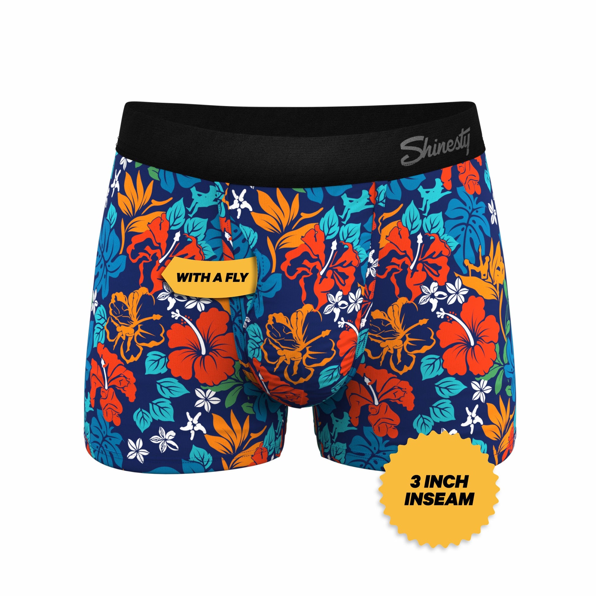 Shinesty Men's Ball Hammock® Pouch Trunk Underwear - Naughty Tropical