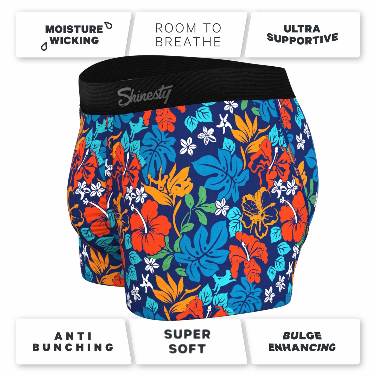 Shinesty Men's Ball Hammock® Pouch Trunk Underwear - Naughty Tropical