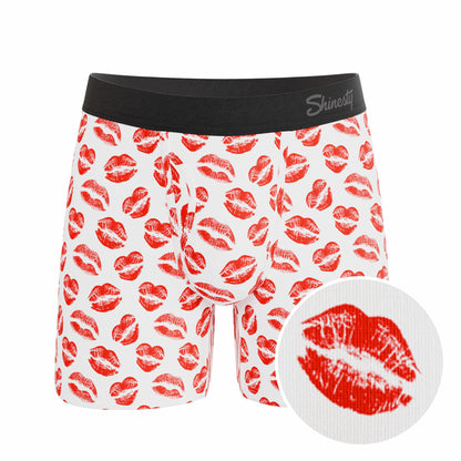 Shinesty Ball Hammock® Pouch Underwear With Fly - Lipstick Kiss