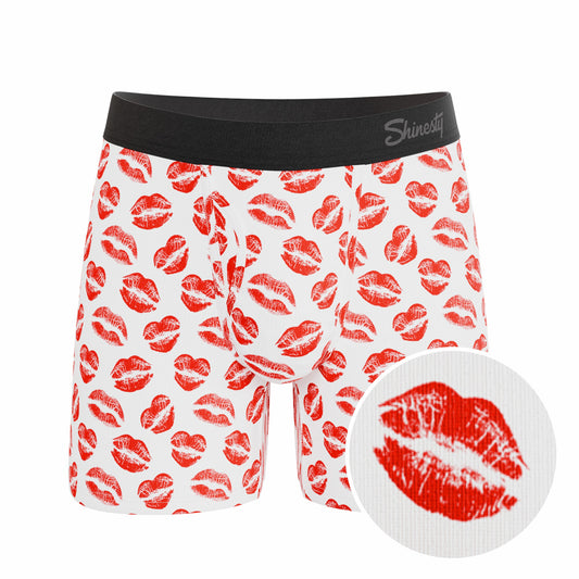Shinesty Ball Hammock® Pouch Underwear With Fly - Lipstick Kiss