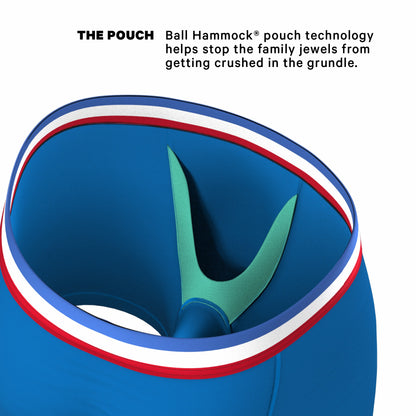 Shinesty Ball Hammock® Pouch Underwear - Blue With Usa Waistband