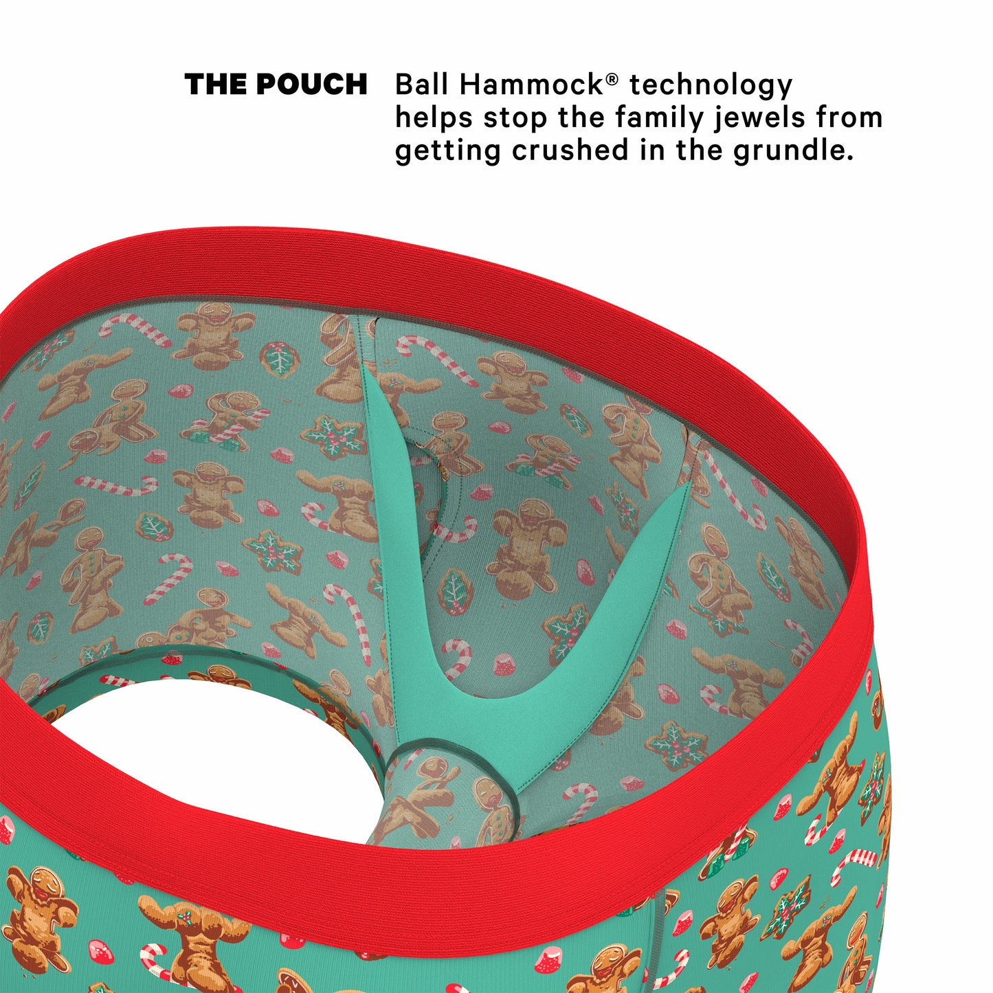 Shinesty Men's Ball Hammock® Pouch Trunk Underwear - Gingerbread