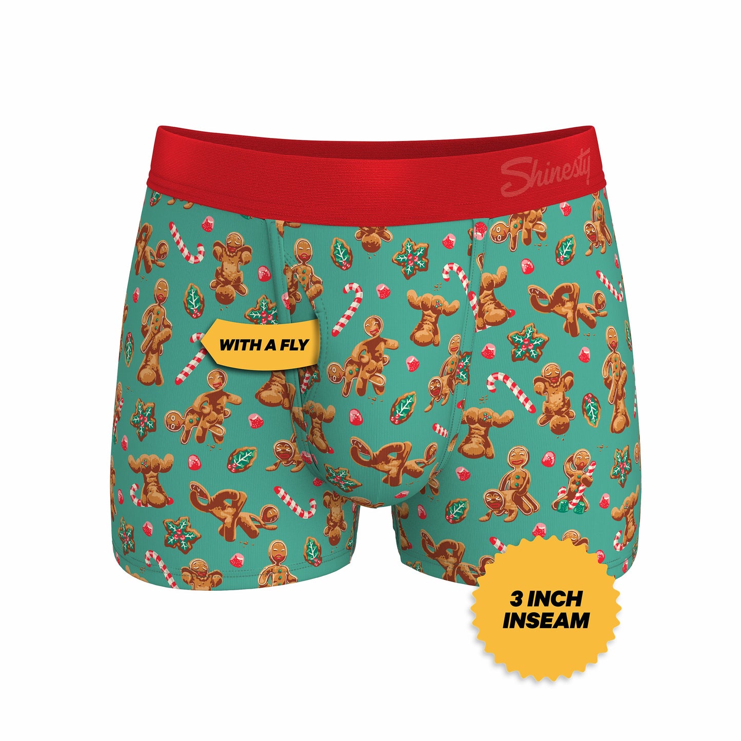Shinesty Men's Ball Hammock® Pouch Trunk Underwear - Gingerbread