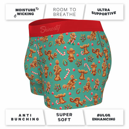Shinesty Men's Ball Hammock® Pouch Trunk Underwear - Gingerbread