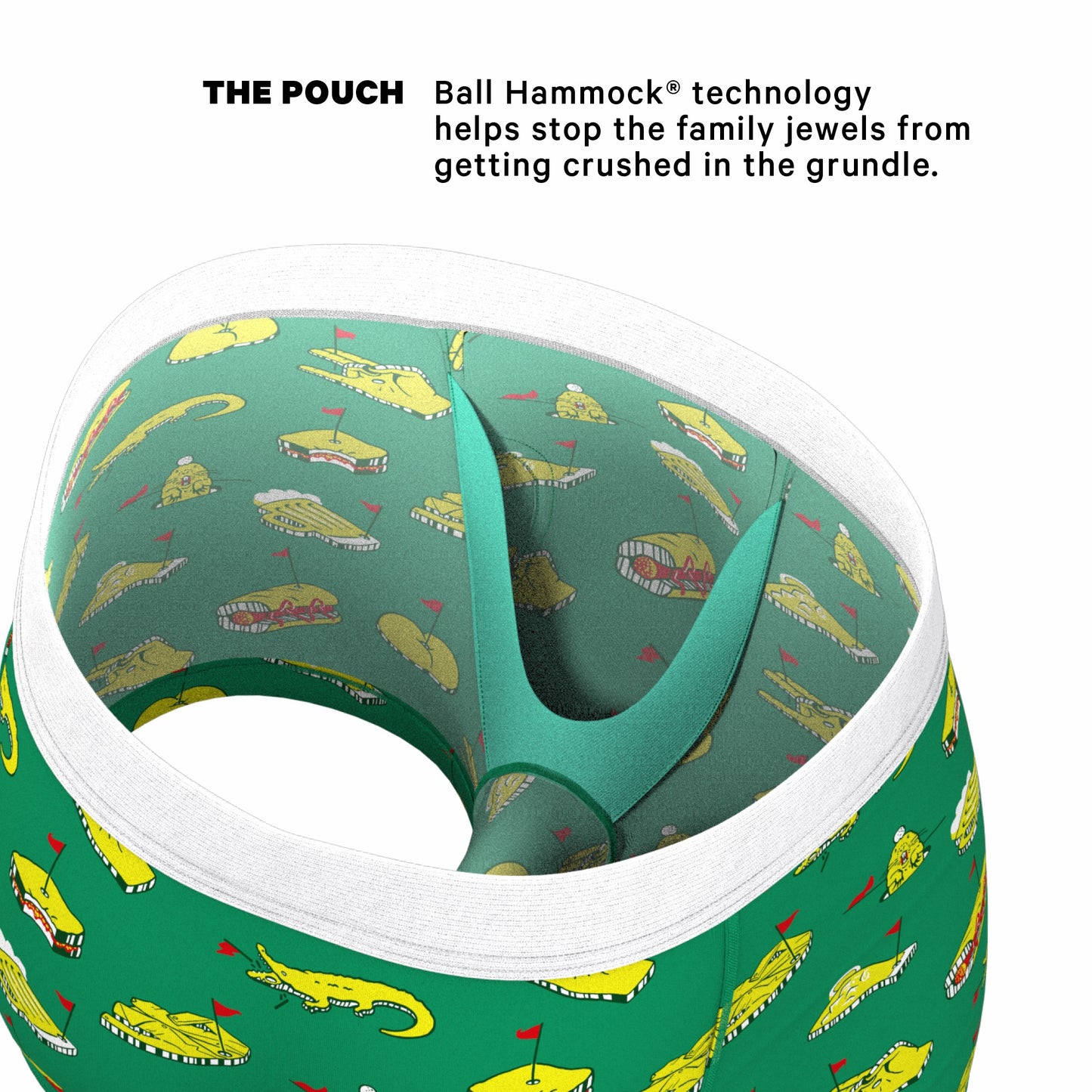 Shinesty Men's Ball Hammock® Pouch Trunk Underwear - Golf Tournament Holes