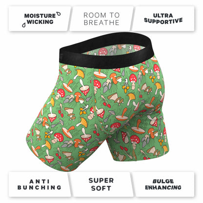 Shinesty Long Leg Ball Hammock® Pouch Boxers With Fly - Mushroom