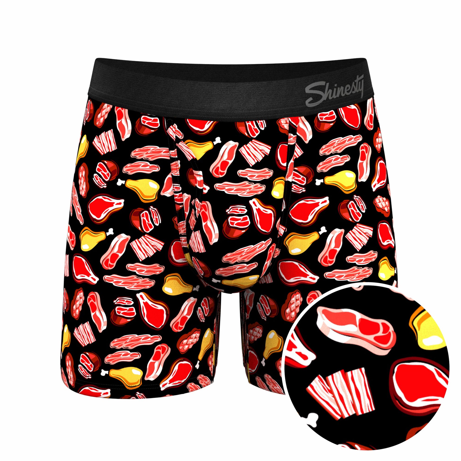 Shinesty Ball Hammock® Pouch Underwear With Fly - Meat