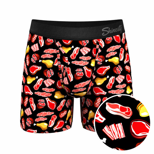Shinesty Ball Hammock® Pouch Underwear With Fly - Meat
