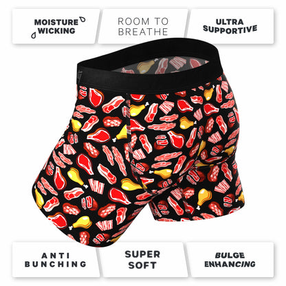 Shinesty Ball Hammock® Pouch Underwear With Fly - Meat