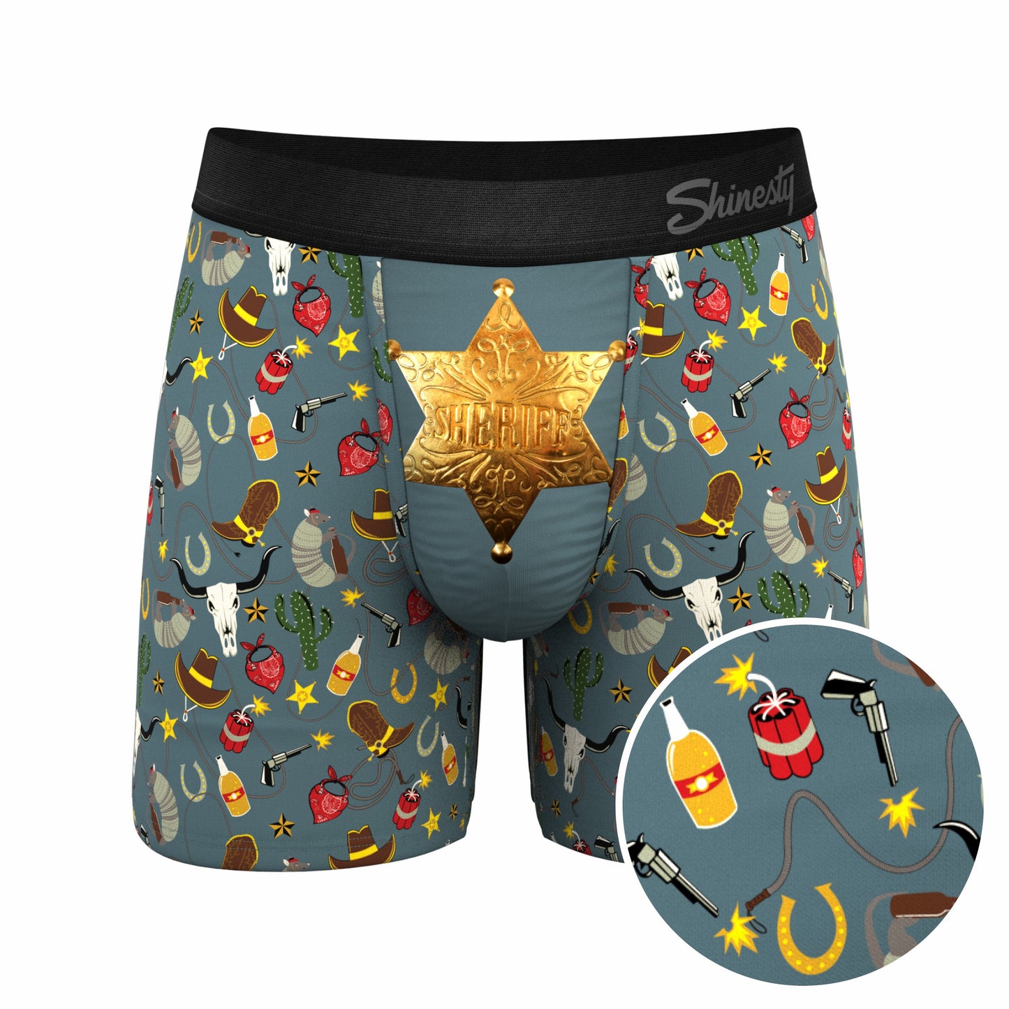 Shinesty Ball Hammock® Pouch Underwear - Sheriff Badge