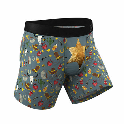 Shinesty Ball Hammock® Pouch Underwear - Sheriff Badge