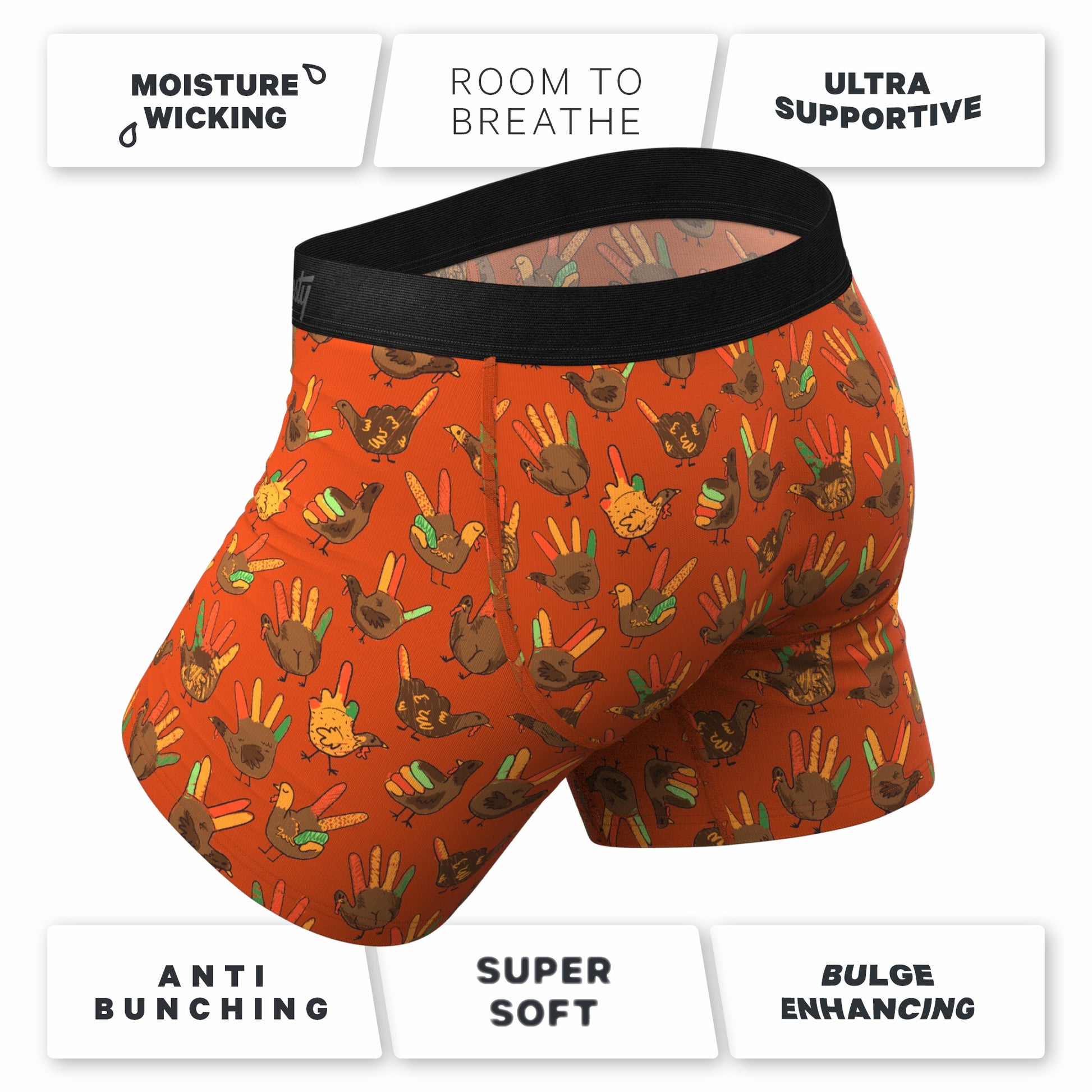 Shinesty Ball Hammock® Pouch Underwear - Thanksgiving Turkey