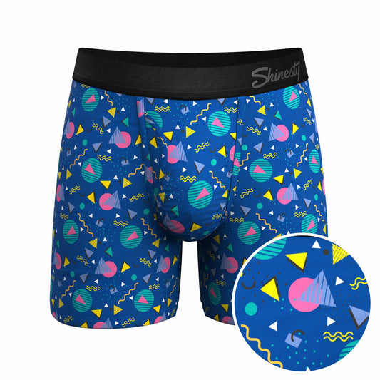Shinesty Ball Hammock® Pouch Underwear With Fly - Retro Shapes