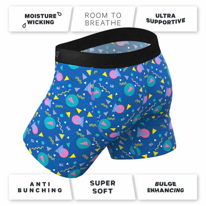 Shinesty Ball Hammock® Pouch Underwear With Fly - Retro Shapes
