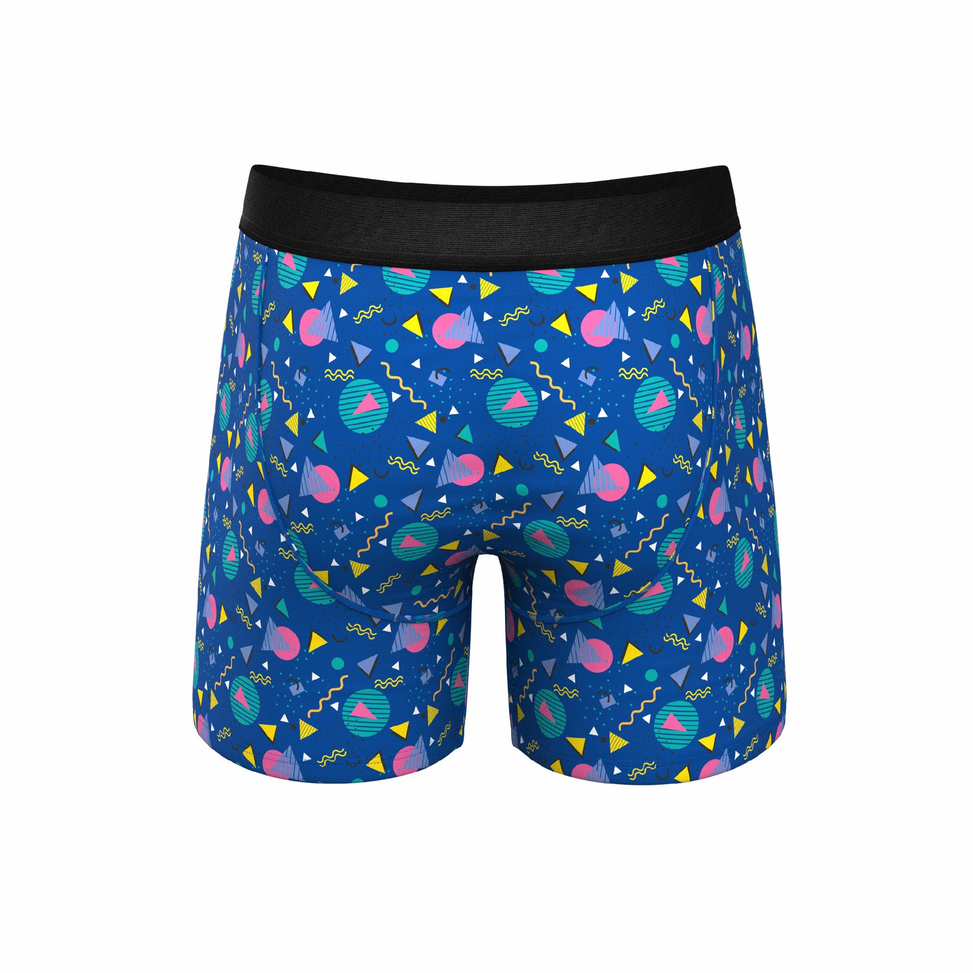 Shinesty Ball Hammock® Pouch Underwear With Fly - Retro Shapes