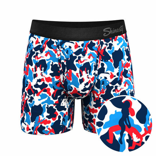Shinesty Ball Hammock® Pouch Underwear With Fly - USA Camouflage