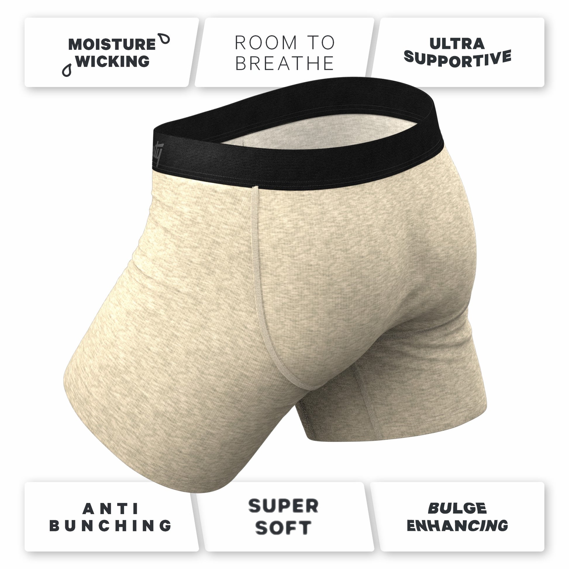 Shinesty Ball Hammock® Pouch Underwear - Oatmeal Heather
